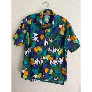 Vintage Big Dogs California Lemons Men’s Short Sleeve Cotton Shirt Size Medium